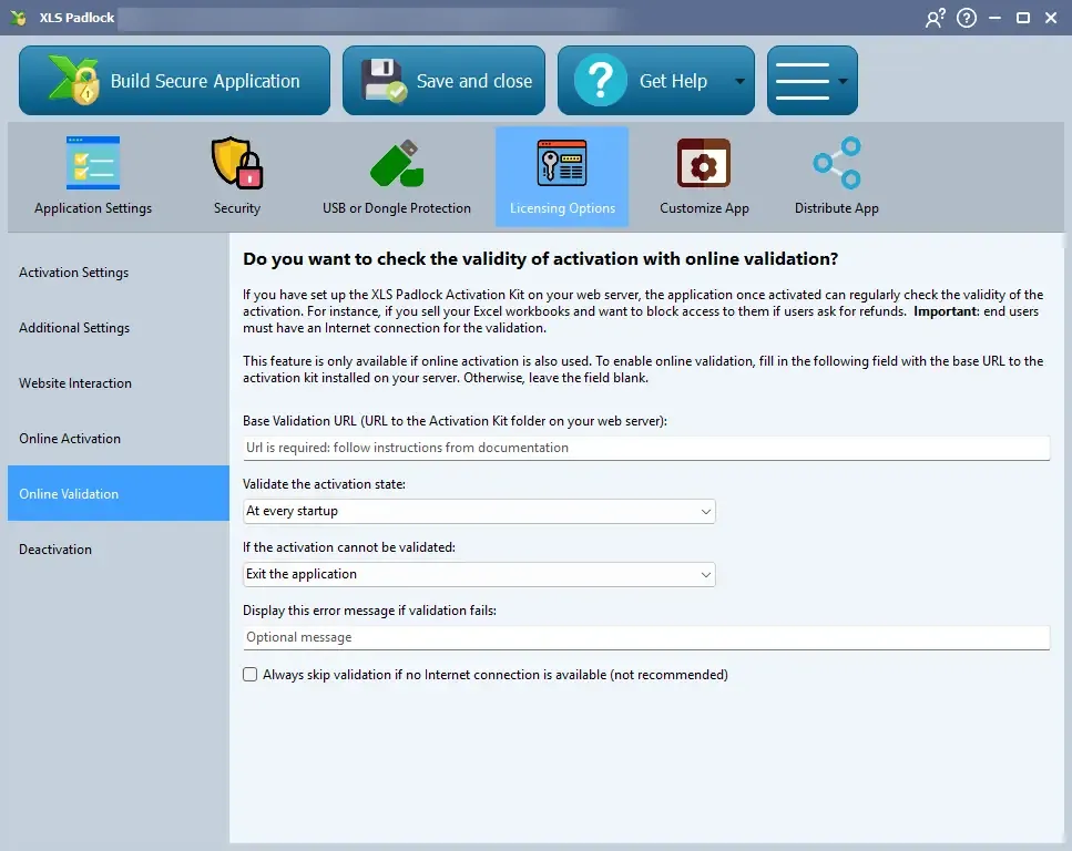 Validação on-line