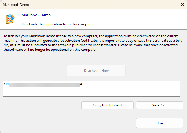 Deactivation Success Deactivation Success