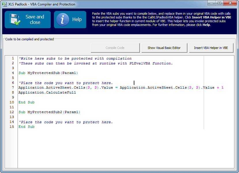 VBA compiler dialog