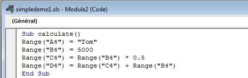 VBA Original Code